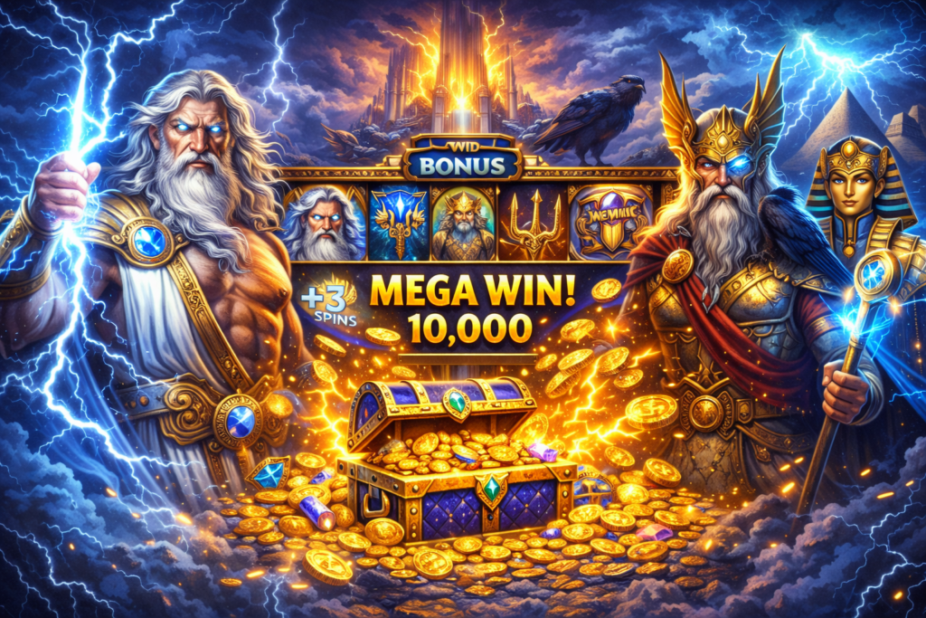 ⚡ Slot Tema Dewa & Mitologi: Kekuatan Petir dan Bonus Besar dalam Setiap Putaran